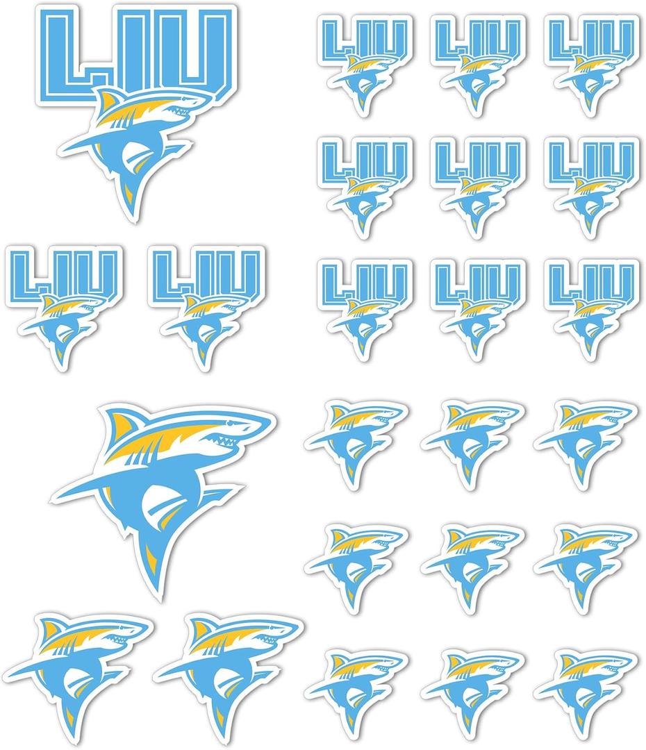 Desert Cactus Long Island University Sticker LIU Sharks Sticker Vinyl Decals Laptop Water Bottle Car Scrapbook Sheet T1 (Type 1-1)