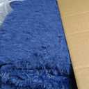 OLANLY 5x7 Machine Washable Large Area Rugs for Living Room, Bedroom, Soft Fluffy Shaggy Bedside Rug, Indoor Floor Carpet for Kids Girls and Boys, Dorms, Nursery, Home Decor Aesthetic, Navy Blue