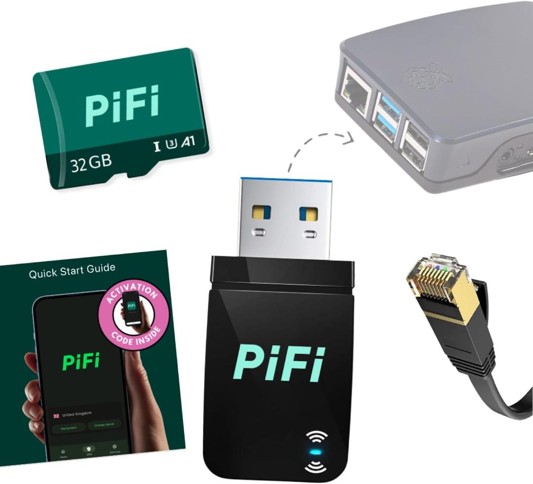 Raspberry Pi 4/5 Gigabit Travel Router Kit (AC1300Mbps USB 3.0 WiFi, OpenVPN/Wireguard VPN Client, OpenWrt, AdGuard Home) [Raspberry Pi NOT Included]