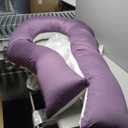 QUEEN ROSE Pregnancy Pillows, Cooling Body Pillow for Pregnancy Sleeping, F Shaped Maternity Pillow for Pregnant Women, Back & Belly Support, Pregnancy Must Haves, Purple