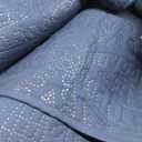 Love's cabin California King Size Quilt Bedding Set Navy Bedspreads - Cal King Summer Quilt Lightweight Bedspread- Coin Pattern Coverlet for All Season - 3 Piece (1 Quilt, 2 Pillow Shams) (Cal King (118"x106"), Coin Pattern Navy)