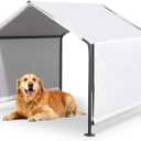 Dog Shade Shelter Outdoor Dog House with Upgraded Door Weatherproof Dog Tent for Large Medium Small Dogs, Cats, Small Animals