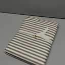 JELLYMONI 100% Natural Cotton 2pcs Striped Duvet Cover Sets,White Duvet Cover with Khaki Stripes Pattern Printed Comforter Cover,with Zipper Closure & Corner Ties(Twin Size) (Twin (68"90"), 1601)