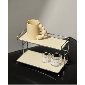 2-Tier Bathroom Makeup Shelf Organizer, Kitchen Spice Rack, Bedroom Storage Tray, Perfume & Dresser Vanity Tray,Countertop counter Organizer
