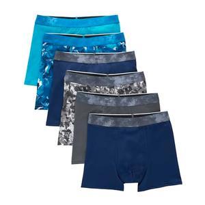 Hanes Boys' Performance Tween Boxer Briefs Underwear, Assorted Prints & Solids, 6-Pack Medium
