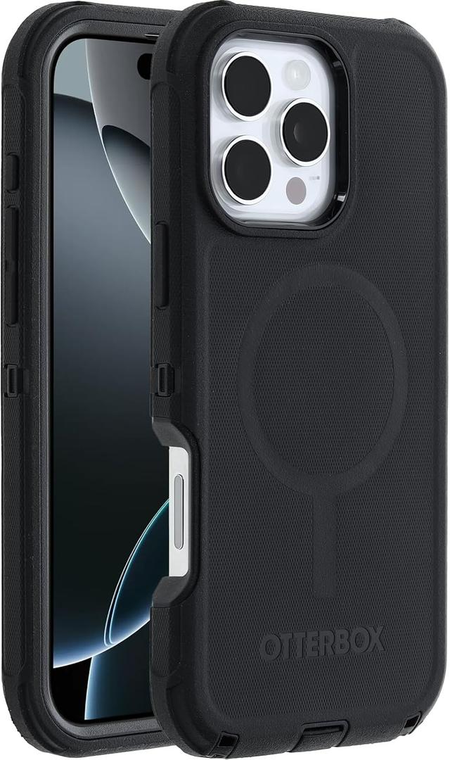 OtterBox Defender MagSafe iPhone 16 Pro Max Case, Black, US Military MIL Standard | MagSafe