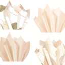 NICROHOME EUR 24 Sheets Ivory White Brown Tissue Paper, Boho Colored Gift Wrapping Paper Bulk for Gift Bags Packaging Crafts Wedding Baby Bridal Shower Birthday Decorations, 15 x 20Inch