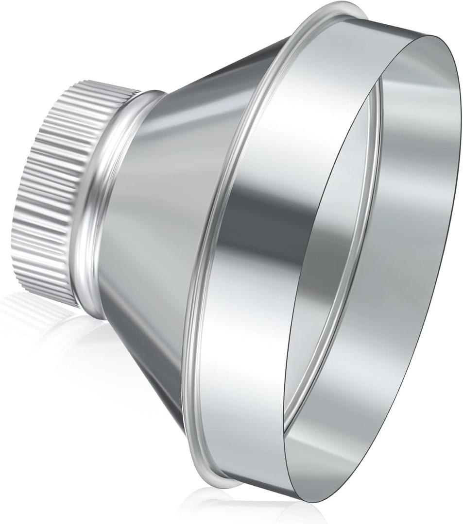 8 Inch to 4 Inch Duct Reducer Increaser Galvanized Steel Air Duct Adapter Round Crimped Pipe Connector Fitting Coupling for HVAC Ventilation Systems