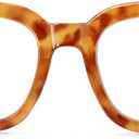 Madison Avenue Oversized Blue Light Blocking Glasses for Women Fashion Blue Light Blockers Anti Eyestrain & UV Protection Computer Eyeglasses (Orange Demi)