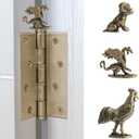 Hinge Head Home Decoration 3Pcs Magnetic Vintage Mini Animal Hinge Heads Decorative Topper Creative Bronzed Animal Hinge Head Magnets Ornaments