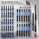 80-Piece Premium Magnetic Impact Nut Driver Set Metric & SAE with Socket Adapters, Bit Holder, Wing Nut Driver, Universal Sockets, Quick Release Extension, Power Bits