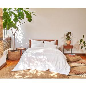 Buffy Breeze Comforter - Soft 100% Eucalyptus Lyocell, Cooling, White Lightweight Summer Duvet Insert with Corner Tabs (Twin/Twin XL)
