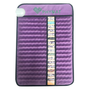 PHYMAT Far Infrared Amethyst Heating Pad - 5 Color Natural Crystal Heating Mat - Infrared Heating Pad with Auto Shut Off - Overheat Protection,Smart Control (23"x16") Cover not Included