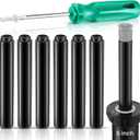 5" Popup Riser Extensions Compatible with Rain Bird 1800, Sprinkler Head Riser Extender with RotorTool Screwdriver Fits 1/2 Male/Female, Garden Lawn Irrigation Spray Head Upgrade, 7 Set