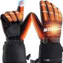AGPTEK Heated Gloves for Men Women, 7.4V Fast Heat Rechargeable Winter Glove with Battery Indicator &Touchscreen, Waterproof Hand Warming for Skiing, Hiking, Camping, Fishing, Motorcycle (Small)