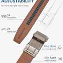 BOSTANTEN Mens Belt Leather Ratchet Belt For Men Dress and Casual with Adjustable Buckle, Trim to Fit (011- All Brown)