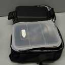 EAST OAK XL 6.3-Cup Cordless Electric Lunch Box for Adults, Heated Lunch Box for Men with Scheduled Heating, Portable Car Food Warmer with Utensils, Two-Tier Bag, Removable Divider (Extra Large, Black)