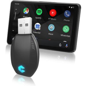 Carplay & Android Auto Wireless Adapter - 2in1 Car Connect Pro, Mini Wireless Carplay Adapter, Fast & Stable, Plug and Play Compatible with Cars 2017-2024 & iOS 10+