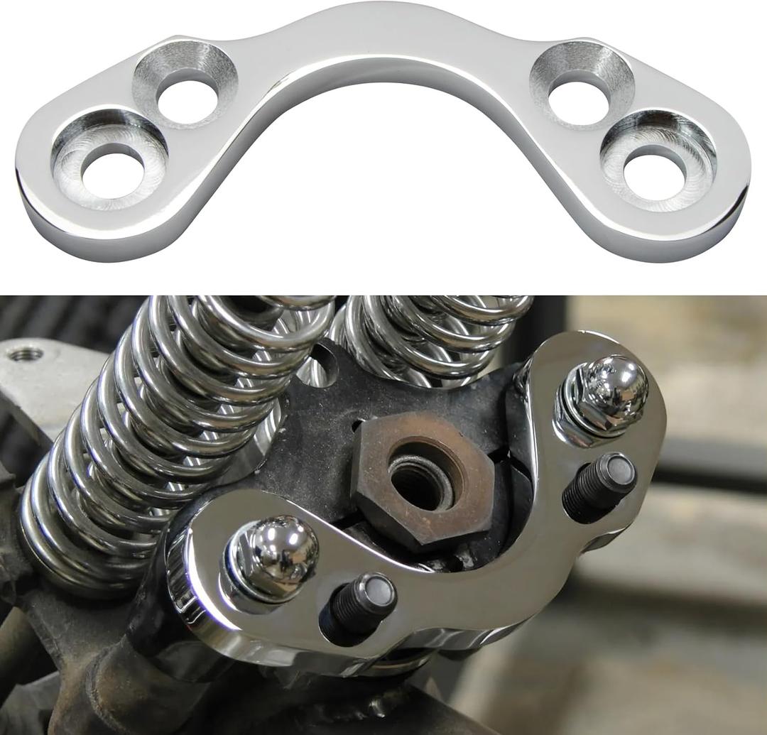 PSLER Springer Front End Riser Handlebar Tree Adapter Converter 3.5 Inches Wide Riser for Bobber Chopper (Chrome)