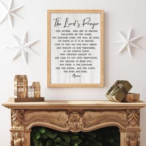 The Lords Player Rustic Bible Verse Framed Wall Art, 11''16'' Narrow Positive Religious Christian Saying Sign for God Jesus Christ Prayer, Vintage Holy Inspirational Catholic Scripture Decor (zhu Natural)