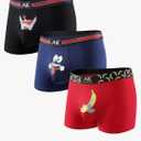 Arjen Kroos Men's Novelty Boxer Briefs Sexy Cotton Underwear for Men Funny Boxer Shorts 3 Pack, Large