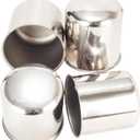 4Pcs 3.27in Stainless Steel Wheel Center Caps Chrome Push Through Design - Fit 3.27" Center Bore for Truck, Trailer, SUV, RV Wheels Rims 3.56" Height Center Hub Caps