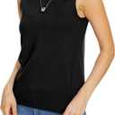 INKOFF Sleeveless Mock Neck Turtleneck Knit Tops Women Dressy Casual Sweater Vest Business Work Tank (3X)