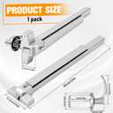 Zonon 1 Set Push Bar Panic Exit Device 25" with Lever Handle, Silver