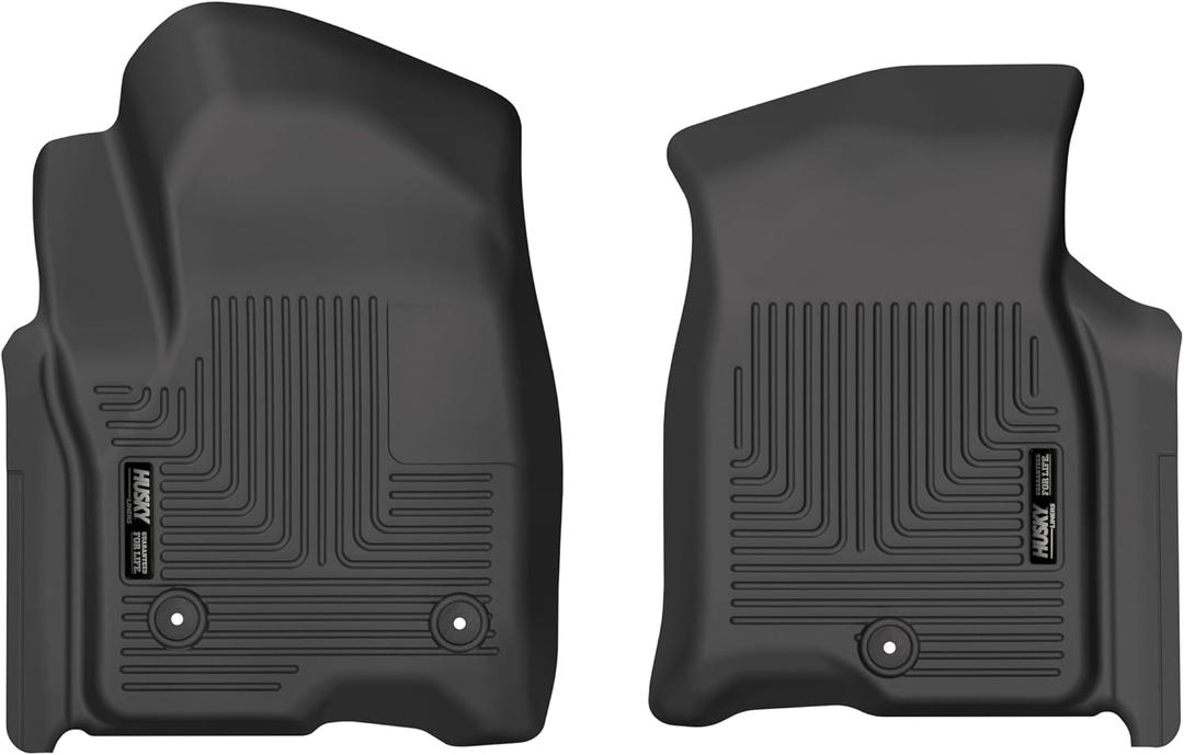 Husky Liners X-act Contour Floor Mats | Fits 2021-2026 Chevrolet Suburban, Tahoe, GMC Yukon, GMC Yukon XL, Cadillac Escalade (Includes ESV) | Front Row, 2-pc Black - 55861