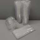 Charmount 100 Sets- 20 oz Clear Plastic Cups with Lids and Straws, Disposable To Go Cups for Cold Drinks, Coffee Bar Accessories, Iced Coffee, Smoothies | with Lids and Straws, Disposable, To Go Cups, for Cold Drinks, Iced Coffee, Milkshakes