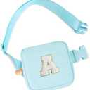 Uygafly Mini Belt Bag Fanny Pack Small Crossbody Bags with Initials Cute Stuff Birthday Gifts for Teenager Girls Trendy Stuff for Teens - A,Blue Bag Set Of 2