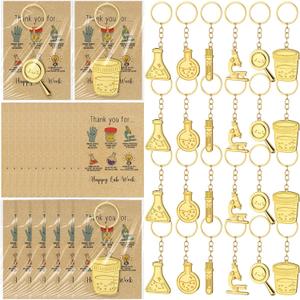 Kenning 20 Pcs Orthodontic Health Day Appreciation Gifts Bulk Smile Keychains with Card Gifts for Hygienist Staff, Dentist