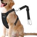 Dog Seat Belt, Safety Vest Dog Car Harness with Adjustable Buckle Dogs Seat-Belt for Vehicle Nylon Pet Safety Seats Belts Heavy Duty(XXL, Black) 