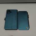 Defencase Compatible with iPhone 17 Case Wallet with RFID Blocking Card Holder for Women and Men, Fashion PU Leather Magnetic Snap Flip Zipper Strap Wallet Phone Case for iPhone 17 6.3", Blue Green