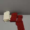 Christmas Stockings 6 Pack 18 Inches Large Size Knitted Stocking Christmas Decorations for Family Holiday Party Decor (6p-3red+3white)