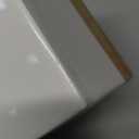 AuldHome Design Rectangular Tissue Box Cover (Enamel/Mango Wood); Minimalist Scandinavian Decor White Oblong Tissue Holder