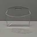 Meicloud Magazine Rack  Clear Acrylic Magazine Holder, Acrylic Newspaper Stand Organizer with handles, Modern Lucite Magazine and Book Basket Box for Bathroom, Bedroom, Living Room and Office