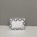Handmade Bone Picture Frame Chevron Art Inspired Vintage Table-Top/Wall Dcor With Real Glass Photo Frames (4x6 Inches, Blue White)
