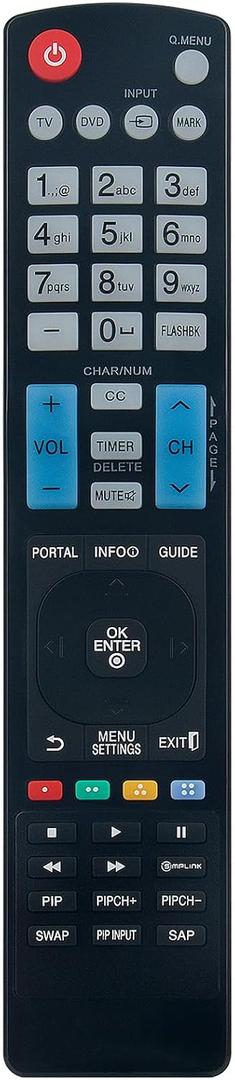AKB73755450 Replacement Remote Commander Compatible for LG LED LCD Smart TV, 49LX560HUA 43UT570H0UA 55UT570H0UA 49UT570H0UA 65UT570H0UB 43UT670H0UA 49UT670H0UA 55UT670H0UA 65UT770H0UB 50UT570H0UA