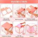 Sinmoe 8 Pcs 2026 Prom Graduation Boxes Decoration Photo Booth Border Lighting 12'' Column Standup with 2026 Prom Letters Graduation Props Backdrop Decor for Party Supplies(Pink)