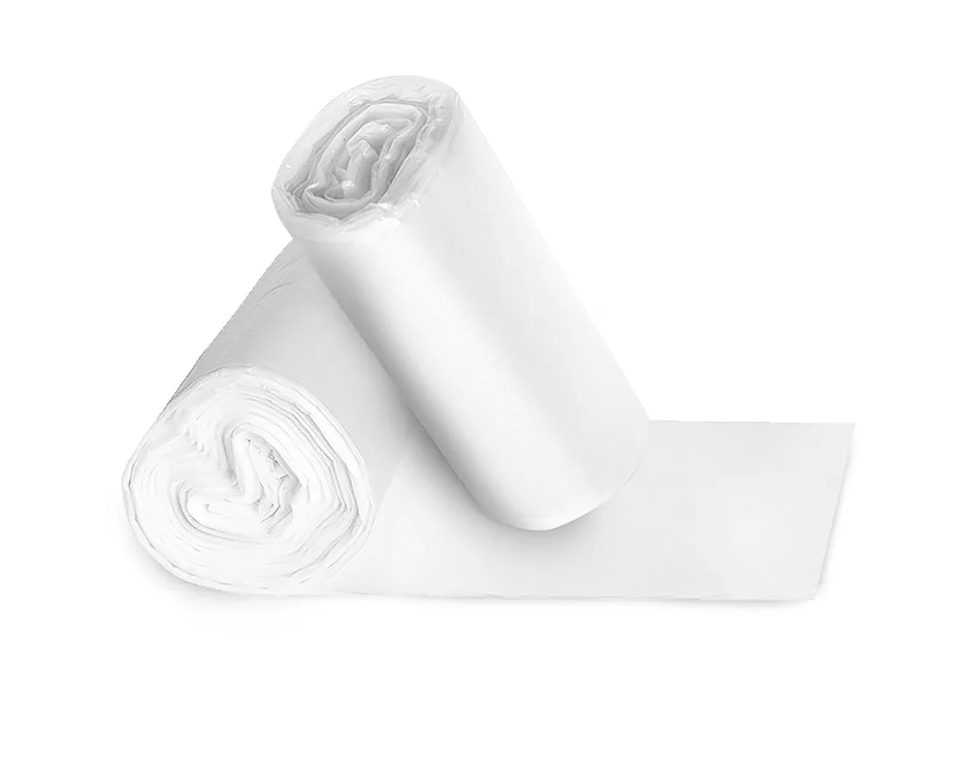 Bathroom Trash Bags - 100 Clear 2.6 Gallon Small Garbage Bags by Upper Midland Products