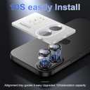2 x for iPhone 17 Lens Protector[Shatterproof 9H Tempered Glass] [1:1 Invisible Ultra Clarity Cover,Black