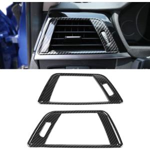 Acouto Side Air Conditioning Vent Trim Covers Fit for 3 Series F30 2013-2018 Car Interior Air Outlet Vent Frame Cover Left and Right Trim Decorative Sticker ABS Carbon Fiber