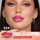 5 x Hot Fuchsia Peel Off Lip Gloss Tattoo and Lip Oil, Lip Stain Peel Off Masque - Peel Off Lip Tint ,Long Lasting Waterproof Transfer-proof Lip Mask Lip Gloss Peel Off Lip Liner,Stay Lip Makeup 03#
