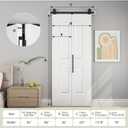 BarnSmith 36 in.x 84 in. Bifold Barn Door, Raised 2-Panel White Primed Door