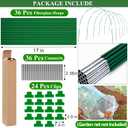Greenhouse Hoops Grow Tunnel 6 Sets of 8FT Long Garden Hoops, Rust-Free Fiberglass Garden Hoops Frame for Garden Netting Raised Bed Plant Shade Cloth Row Cover, DIY Plant Support Garden Stakes- 36pcs