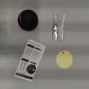 Door Stopper Wall Protector with Silicone Head, Aluminum Door Knob Wall Protector, Spring Shock Absorption Technology, 1.65" Door Stoppers for Wall, Adhesive Installation or with Screw (Black)