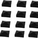 JSP Manufacturing Pyramid True 4" x 4" (100mmx100mm) Plastic Vinyl Fence Post Cap Black or White/Multiple Quantities (20, Black)