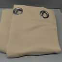 NICETOWN Room Darkening Curtain Panels for Cafe, Thermal Insulated Grommet Room Darkening Draperies/Drapes for Window (Biscotti Beige, 2 Panels, W42 x L68 -inch)