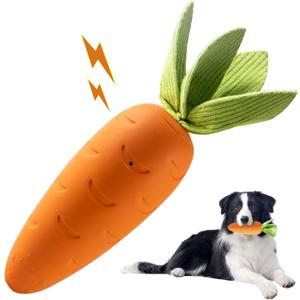 HEYKEY Squeaky Dog Chew Toys for Aggressive Chewers, Indestructible , Tough Durable Teeth-Cleaning Rubber Toys for Puppy Medium Large Dogs, Milk Flavor